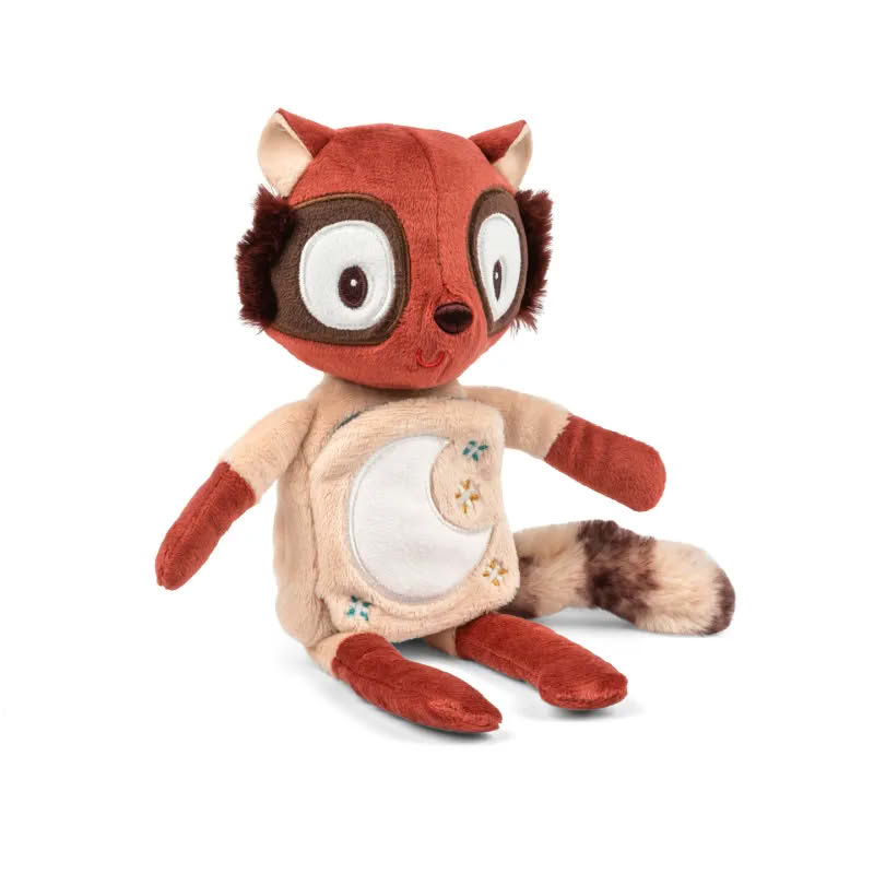 Peluche procione con libro morbido della buonanotte per neonati dai 6 mesi in su